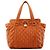 Marc Jacobs mala tote em pele acolchoada com relevo de cobra tan