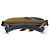 Dolce & Gabbana Borsa a spalla patchwork in denim e camoscio blu e beige Primavera 2002 - vista 4