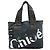 Chloé Borsa Tote in Tela Navy con Logo Argento
