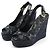Louis Vuitton Sandali wedge espadrillas Monogram Denim EU 37