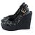 Louis Vuitton Sandali wedge espadrillas Monogram Denim EU 37 - vista 2