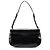 Prada Borsa a spalla con patta 1995 in pelle spazzolato vernice nera - vista 3