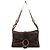 Dolce & Gabbana Borsa a tracolla con anello in pelle marrone
