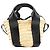 Chloé Borsa Cesto 2-Way in Raffia Beige e Nero - vista 3
