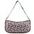 Céline Mini borsa hobo in tela rivestita beige e blu - vista 3