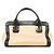 Chloé Borsa Tote 2-Way in pelle di vitello Beige Black - vista 3
