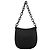 Prada Borsa a tracolla con catena in nylon Tessuto nero 1996