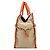 Chloé Borsa Tote in pelle e tela beige e marrone - vista 2