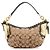 Coach 6424 Borsa a tracolla hobo borchiata Signature Beige Brown