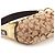 Coach 6424 Borsa a tracolla hobo borchiata Signature Beige Brown - vista 7
