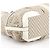 Céline Borsa Tote in pelle Macadam Beige White - vista 10