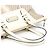 Céline Borsa Tote in pelle Macadam Beige White - vista 12
