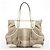 Céline Borsa Tote in pelle Macadam Beige White - vista 3