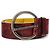 Miu Miu 2000s Burgundy Lizard-Embossed Leather Belt