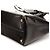 Marc Jacobs Borsa Tote in pelle verniciata marrone scuro con manico croc - vista 10