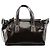 Marc Jacobs Borsa Tote in pelle verniciata marrone scuro con manico croc - vista 3