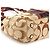 Coach 12466 Borsa Tote Hamptons in pitone beige e bordeaux - vista 7