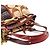 Coach 12466 Borsa Tote Hamptons in pitone beige e bordeaux - vista 9