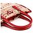 Prada Borsa Tote in tweed di lana inglese rossa e beige Autunno 2000 - vista 7