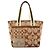 Coach 10234 Borsa Tote patchwork Signature Beige Brown - vista 3