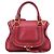 Chloé Borsa Marcie 2-Way in pelle bordeaux
