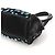 Marc Jacobs Borsa Bowling in velluto a coste leopardata blu navy e turchese - vista 10