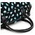 Marc Jacobs Borsa Bowling in velluto a coste leopardata blu navy e turchese - vista 11