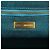 Marc Jacobs Borsa Bowling in velluto a coste leopardata blu navy e turchese - vista 12