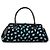 Marc Jacobs Borsa Bowling in velluto a coste leopardata blu navy e turchese - vista 3