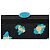 Marc Jacobs Borsa Bowling in velluto a coste leopardata blu navy e turchese - vista 6