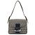 Fendi Borsa a spalla Baguette FF Zucchino Beige Navy
