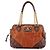 Marc Jacobs Bolsa Bowling em couro acolchoado Tan Burgundy