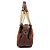 Marc Jacobs Bolsa Bowling em couro acolchoado Tan Burgundy - vista 2
