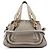 Chloé Borsa Paraty 2-Way in pelle grigia