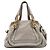 Chloé Borsa Paraty 2-Way in pelle grigia - vista 3