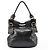 Chloé Borsa a tracolla Bay in lambskin nero - vista 3