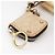 Chloé Borsa Tote Betty in pelle d'agnello dorata - vista 11