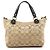 Coach Borsa Soho 2-Way in tela Signature Beige Brown - vista 3