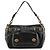 Marc Jacobs Borsa a tracolla in pelle nera con chiusura turnlock