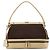 Prada Borsa a tracolla con struttura in tela marrone e beige Autunno 2000