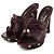Yves Saint Laurent Mules platform borchiate in pelle Bordeaux EU 35