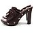 Yves Saint Laurent Mules platform borchiate in pelle Bordeaux EU 35 - vista 2