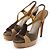 Yves Saint Laurent Sandali platform slingback in pelle scamosciata Taupe