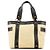 Coach Borsa Tote Legacy Soho in pelle e paglia Beige Black - vista 3
