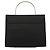 Prada Borsa a mano in nylon Tessuto Metal nero - vista 3