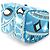 Emilio Pucci Blau abstrakte Leder Mini Boston 2-Way Tasche - Ansicht 10