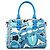 Emilio Pucci Blau abstrakte Leder Mini Boston 2-Way Tasche - Ansicht 3