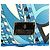 Emilio Pucci Blau abstrakte Leder Mini Boston 2-Way Tasche - Ansicht 6