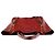 Chloé Borsa Tote in pelle bordeaux con zip laterale e nappina - vista 4