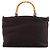 Bamboo Gucci Saco Tote 2-Way em nylon acolchoado castanho com bambu - vista 3